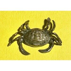 Pewter Rock Crab , Blue Crab Detailed Tie Tack or Lapel Pin